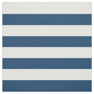 Marineblauwe strepen, witte strepen, gestreept pat stof
