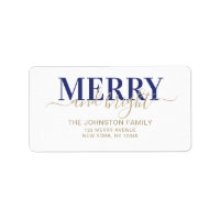 Marineblauwe typografie vrolijk en helder Kerstmis