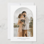 marineblauwtong huwelijksscriptuitnodiging kaart (Achterkant)