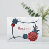 marinebloemen botanisch bedankkaart (Staand voorkant)