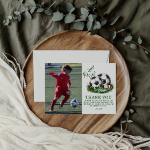 Marinegroene Voetbal Kids Waterverf foto Briefkaart