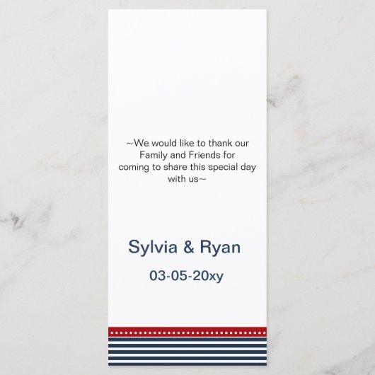 marinekaarten, vuurtoren, nautische menukaarten menu (Achterkant)