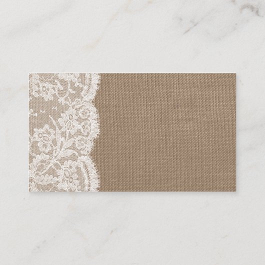 Marinelint op Burlap & Lace bruiloft website Informatiekaartje (Achterkant)