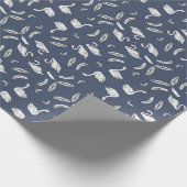 marinepapier met geankerde troep cadeaupapier (Hoek)