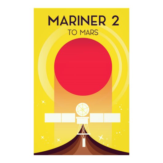 Mariner 2 naar Mars Foto Afdruk (Voorkant)