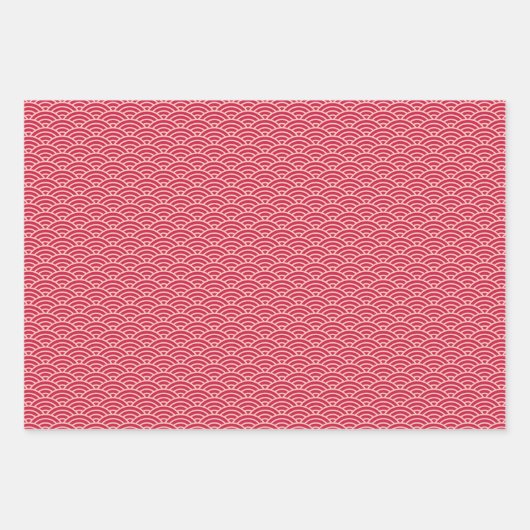  marineroze Koinobori visschaliepatroon Inpakpapier Vel (Voorkant)