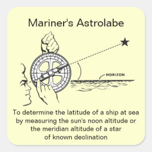 Mariner's Astrolabe Vierkante Sticker