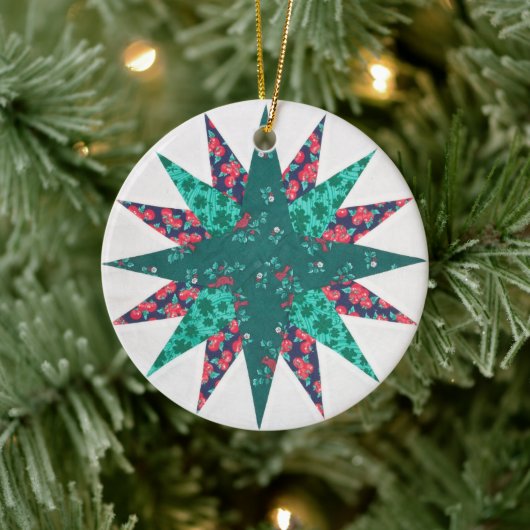 Mariner's Compass Quilt Ornament (Boom)