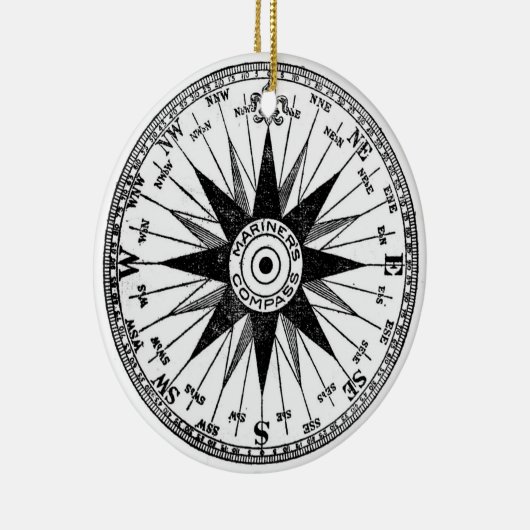 Mariner's Compass-versiering Keramisch Ornament (Rechts)