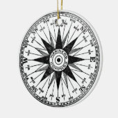 Mariner's Compass-versiering Keramisch Ornament (Links)