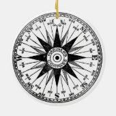 Mariner's Compass-versiering Keramisch Ornament (Achterkant)