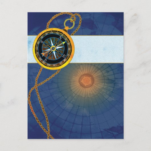 Mariner's Kompas Zakelijke Promotie Briefkaart (Voorkant)