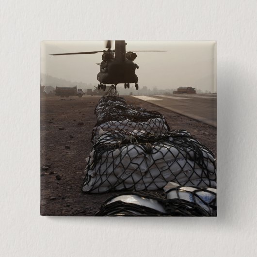 Marines bevestigen slingerbelastingen vierkante button 5,1 cm (Voorkant)