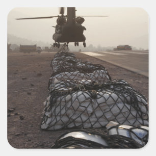 Marines bevestigen slingerbelastingen vierkante sticker