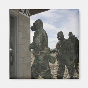 Marines en Sailors in de gaskamer Magneet