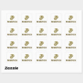 Marines (stencil) vierkante sticker (Vel)