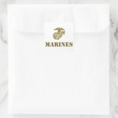 Marines (stencil) vierkante sticker (Tas)