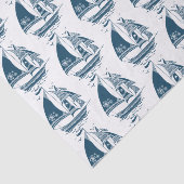 marinesailingboot2 Patroon Tissuepapier (Detail)