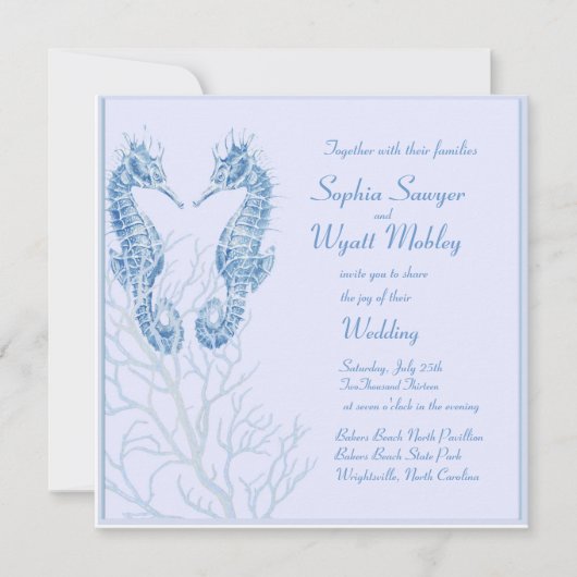 marinestrand - bruin - uitnodiging (Voorkant)