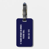 Marinestrand van het bedrijf Colorful Beach Bagagelabel (Achterkant verticaal)