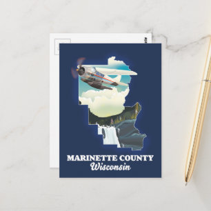 Marinette County Wisconsin kaart