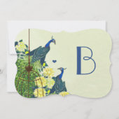  marinevlek en geel vogelkooi kaart (Achterkant)