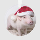 Marinez le mini ornement de Noël de porc (devant)