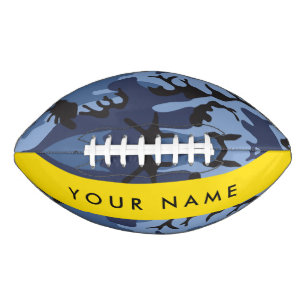 Marinière Blauwe Camouflage Je naam Personaliseer American Football