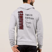 MARINIERS gesmeed in Fire Zip Hoodie (Achterkant)