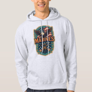 "Mariniers" over adelaar & vlag hoodie