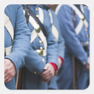 Mariniers uit het tijdperk van de Amerikaanse Burg Vierkante Sticker
