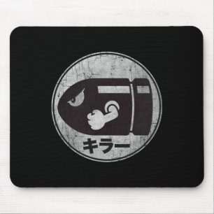 Mario Bullet Bill Distress Kanji Logo Muismat