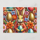 MARIO ~ HAPPY EASTER BUNNY GREETING ~ FEESTDAGENKAART (Voorkant)