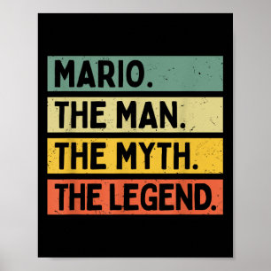 Mario Het Man De mythe De legende Grappige Persona Poster