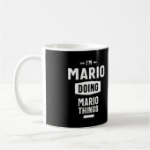 Mario Personalized Name Birthday Gift Koffiemok (Links)