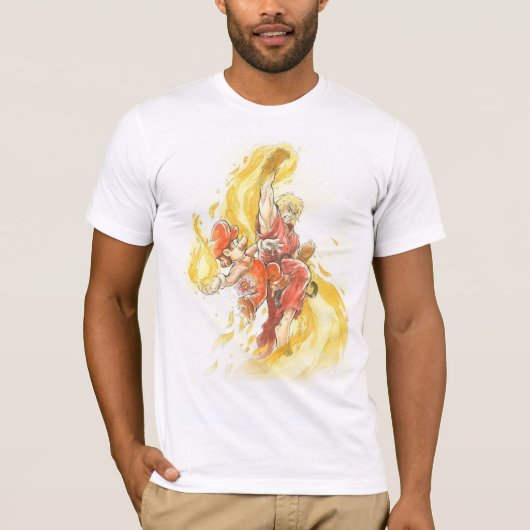 Mario vs Ken Masters T-shirt (Voorkant)