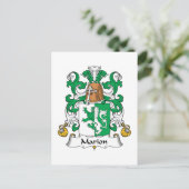 Marion Family Crest Briefkaart (Staand voorkant)