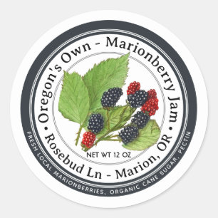 MARIONBERRY - BLACKBERRY BIO JAM ÉTIQUETTE