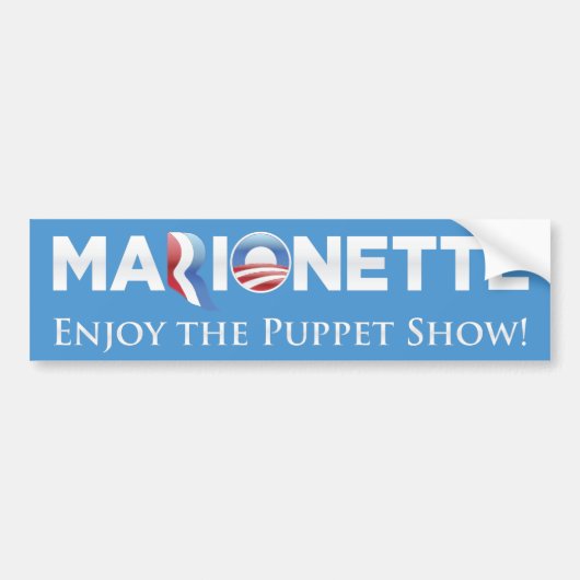 Marionette 2012 Parody Bumpersticker (Voorkant)