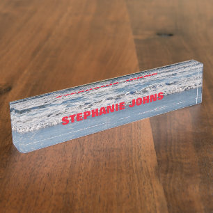 Marionetten in de Oostzee Monogrammen Naam Rode Bl Naambordje