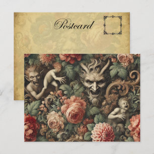 Marionetten voor de verdoemden - Gothic Floral Des Feestdagenkaart