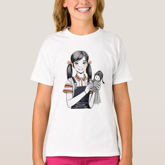 Marionnette à la main - T-shirt fille Unisex (Devant)