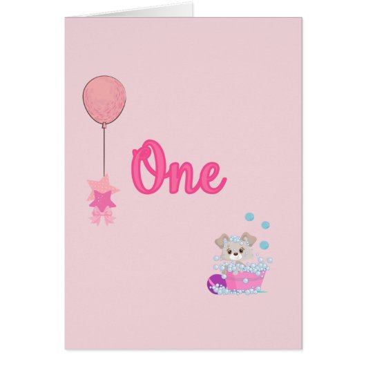 Marionnette dans le bain une fille d'un an anniver (Devant)