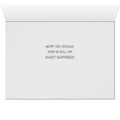 Marionnettes Golden Retriever en panier Carte d'an (Intérieur Horizontal (Bas))