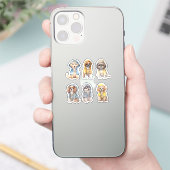 Marionnettes mignonnes en Raincoats Stickers (Téléphone)