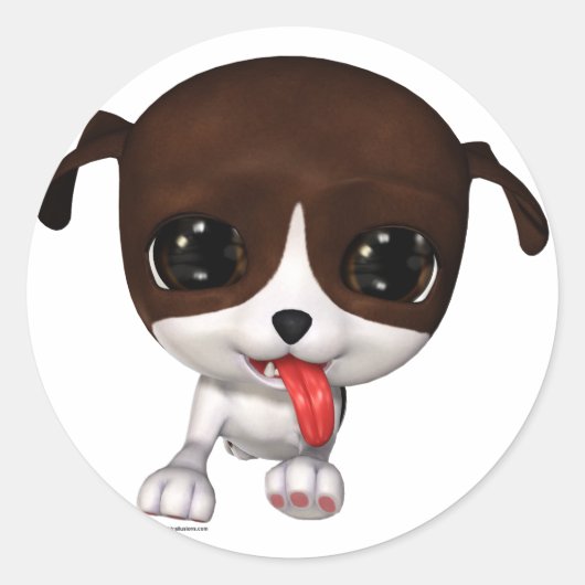 Marionnettes mignonnes : Stickers ronds Paw Paw (Devant)