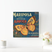 Mariposa Apples Vierkante Klok (Huis)