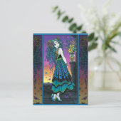 Mariposa Arc-en-ciel Fleur Fleur Carte Postale (Debout devant)