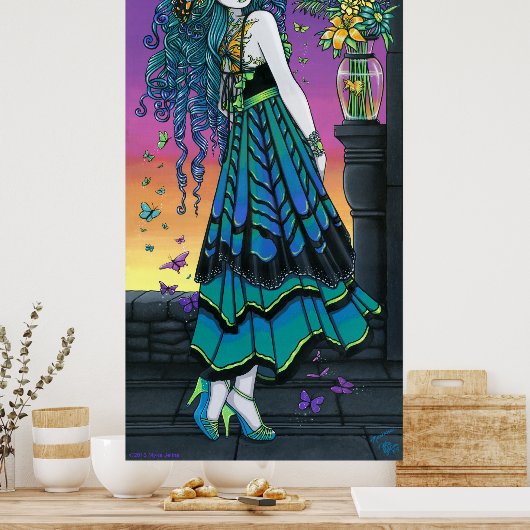 Mariposa Arc-en-ciel Poster de la fée de papillon (Cuisine)