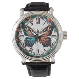 Mariposa en un bosque horloge